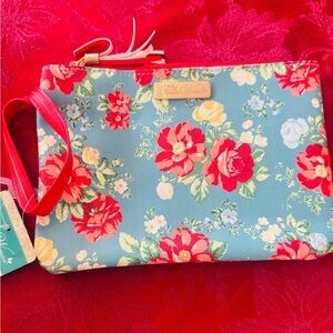 Pioneer Woman Floral Blue and Red Women's Clutch